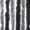 vidaXL Fly Curtain Grey and Black 118x220 cm Chenille