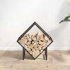 vidaXL Firewood Rack Black 50x25x50 cm Cold-rolled steel