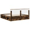 vidaXL Bed Frame Smoked Oak 200 x 200 cm Engineered wood
