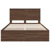 vidaXL Bed Frame with Drawer Brown Oak 140 x 200 cm Engineer Wood