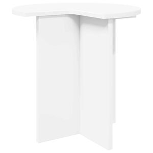 vidaXL Side Table with Storage White &Oslash; 39 x 38 cm Engineered Wood
