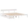 vidaXL Bed Frame without Mattress White 180x200 cm Super King Solid Wood Pine