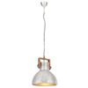 vidaXL Industrial Hanging Lamp 25 W Silver Round 40 cm E27
