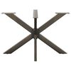 vidaXL Dining Table Leg Spider Shape Black 120x68x(72-73) cm Steel