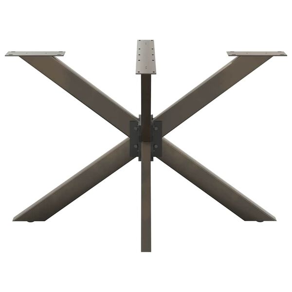 vidaXL Dining Table Leg Spider Shape Black 120x68x(72-73) cm Steel