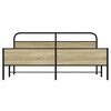 vidaXL Metal Bed Frame without Mattress Sonoma Oak 200x200 cm