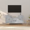 vidaXL 3 Piece TV Cabinet Set Concrete Grey Engineered Wood
