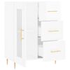 vidaXL Sideboard High Gloss White 69.5x34x90 cm Engineered Wood