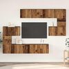 vidaXL TV Cabinet Set Wall-mounted 8 pcs Old Wood Engineered Wood