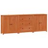 vidaXL Sideboard 3 pcs Wax Brown 210 x 35 x 80 cm Solid Pine Wood