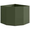 vidaXL Corner Planter Olive green 60 x 60 x 50 cm Steel