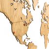 MiMi Innovations Wooden World Map Wall Decoration Exclusive Oak 130x78 cm