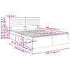 vidaXL Bed Frame Concerte Grey 150 x 200 cm Solid Pine Wood