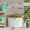 vidaXL Planter White 60 x 30 x 35 cm Steel