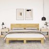 vidaXL Bed Frame with Headboard without Mattress 200x200 cm Solid Wood Oak