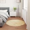 vidaXL Faux Sheepskin Rug Tafalla Cream Ø 80 cm Polyester
