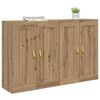 vidaXL Wall-mounted Cabinet 2 pcs Artisan Oak 69.5 x 34 x 90 cm
