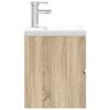 vidaXL 2 Piece Bathroom Furniture Set Sonoma Oak Engineered Wood