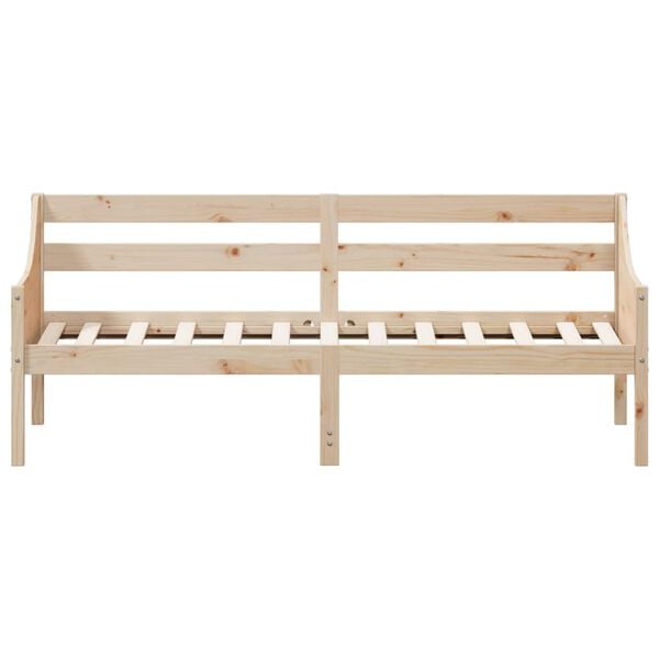 vidaXL Day Bed without Mattress 75x190 cm Small Single Solid Wood Pine