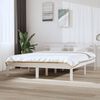 vidaXL Bed Frame without Mattress White 150x200 cm King Size Solid Wood
