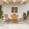 vidaXL Garden Dining Set Folding 5 pcs Brown Solid acacia wood