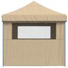 vidaXL Party Tent Folding Beige 279 x 410 x 315 cm Oxford Fabric