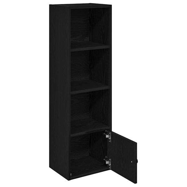 vidaXL Bookcase Black Oak 31x24x102 cm Engineered Wood