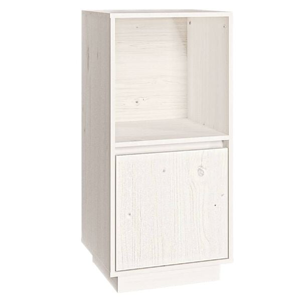 vidaXL Sideboard White 38x35x80 cm Solid Wood Pine