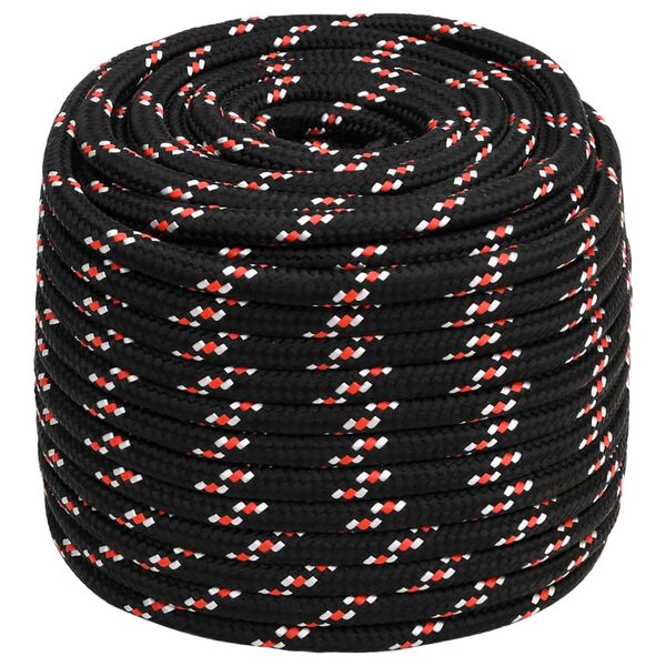 vidaXL Boat Rope Black 16 mm 100 m Polypropylene