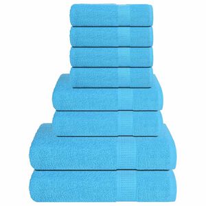 vidaXL 8 Piece Towel Set "FROGN" Turquoise 360 gsm