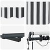 vidaXL Automatic Retractable Awning with LEDs Anthracite&White 500x300 cm