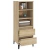 vidaXL Highboard Sonoma Oak 40x36x110 cm Engineered Wood