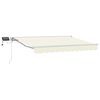 vidaXL Manual Awning Frame with LEDs Cream and White 2.5 x 2 m