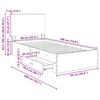vidaXL Bed Frame with Drawer Concrete Grey 90 x 190 cm Engineered Wood