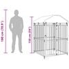 vidaXL Outdoor Dog Kennel with Roof 120x120x150 cm