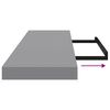 vidaXL Floating Wall Shelves 4 pcs Grey 90x23.5x3.8 cm MDF
