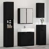 vidaXL Bathroom Furniture Set 3 pcs Black Oak Engineered Wood