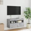 vidaXL TV Wall Cabinet with LED Lights Concrete Grey 80x30x40 cm