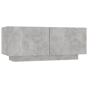 vidaXL TV Cabinet Concrete Grey 100x35x40 cm Engineered Wood