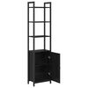 vidaXL Book Cabinet Black Oak 40 x 24 x 161 cm Engineered Wood