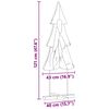 vidaXL Christmas Tree with Stand Brown 121 cm Solid teak wood