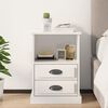 vidaXL Bedside Cabinet High Gloss White 43x36x60 cm