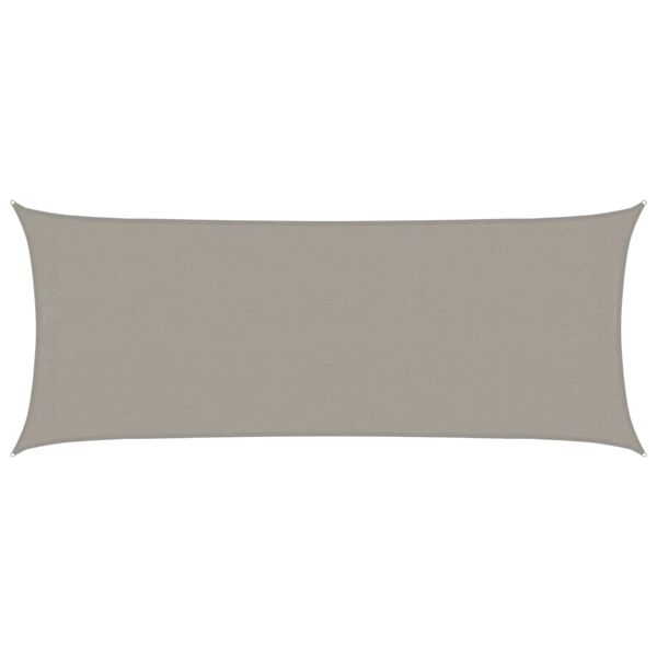 vidaXL Sunshade Sail 160 g/m&sup2; Rectangular Light Grey 2x5 m HDPE