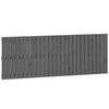 vidaXL Wall Headboard Grey 166x3x60 cm Solid Wood Pine