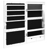 vidaXL Mirror Jewellery Cabinet with LED Lights Wall Mounted White