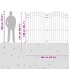 vidaXL Garden Fence Grey 240 x 215 cm Powder-coated steel