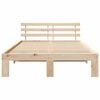 vidaXL Bed Frame with Headboard Natural 120 x 190 cm Solid Pine Wood
