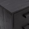 vidaXL Storage Cabinet Black 110x30x45 cm Solid Pinewood