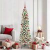 vidaXL Artificial Christmas Tree with 300 LEDs with Stand White 180 cm