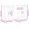 vidaXL Wall Mounted Cabinets 2 pcs White Engineered Wood